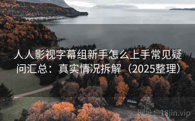 人人影视字幕组新手怎么上手常见疑问汇总：真实情况拆解（2025整理）