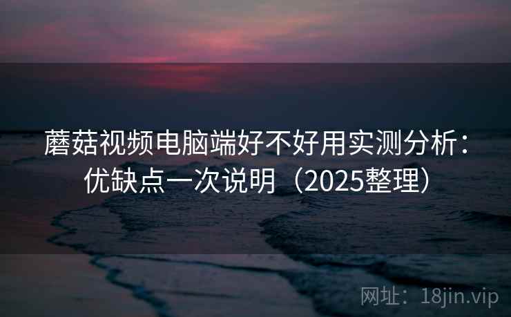 蘑菇视频电脑端好不好用实测分析：优缺点一次说明（2025整理）