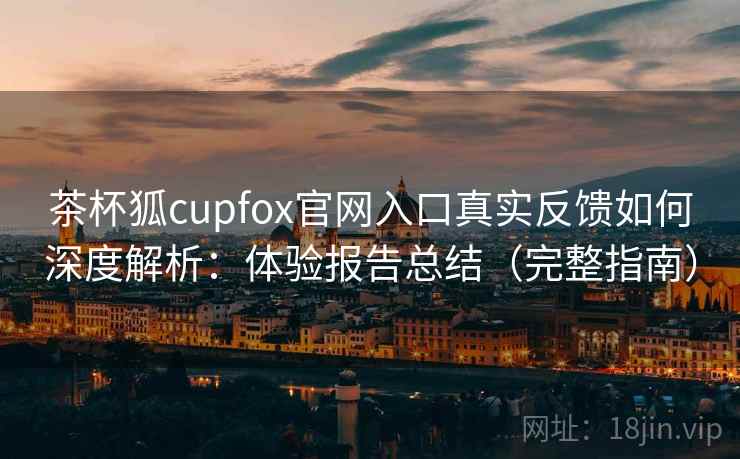 茶杯狐cupfox官网入口真实反馈如何深度解析：体验报告总结（完整指南）